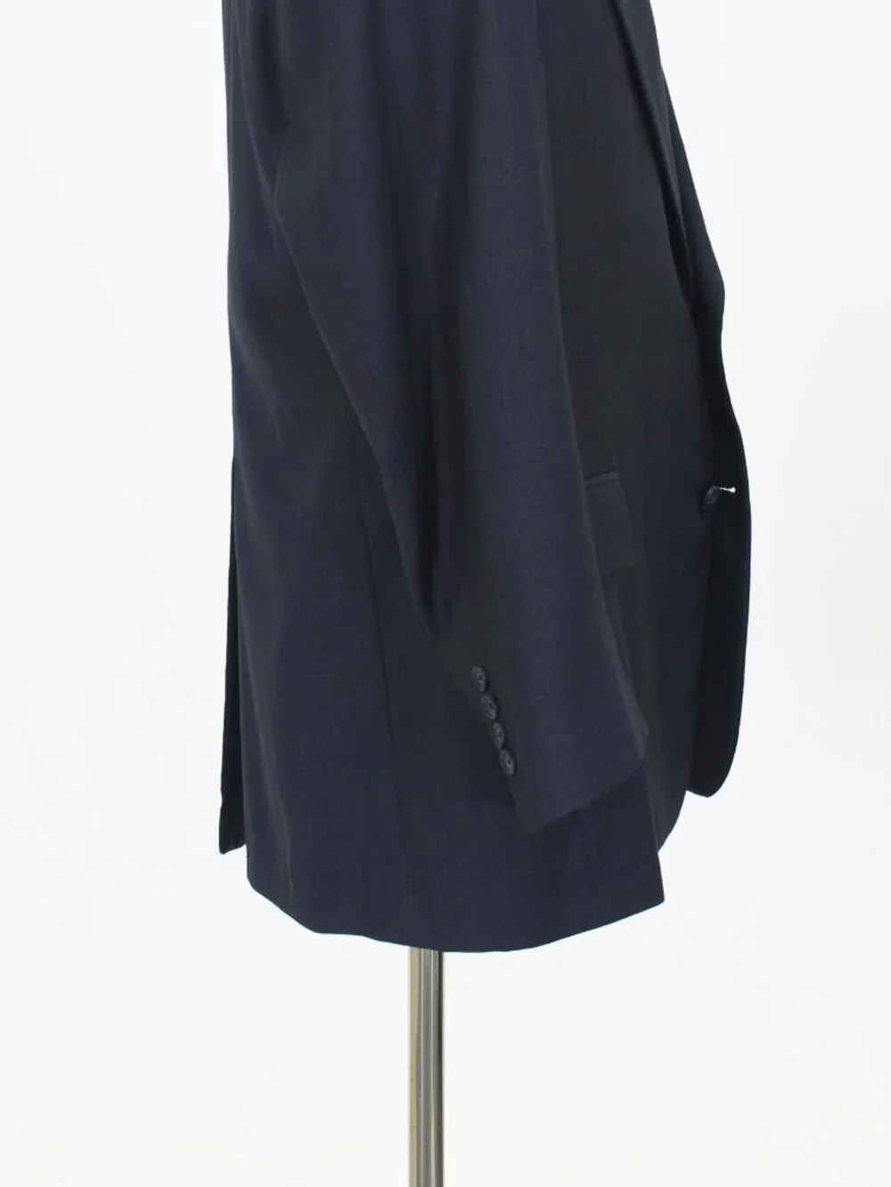 Bespoke 42R 36x30 Navy Full Suit 2-Button Check R957